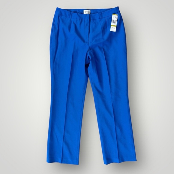 🎉5 for 🎉 NWT Le Suit Pants Women Size 14 Blue - Picture 1 of 12